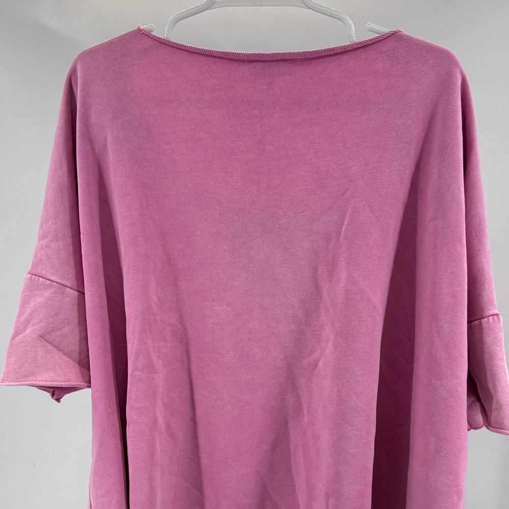 Easel Mauve Short Sleeve Women's Top